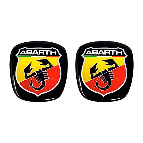 Abarth 32010 - Adhesivo 3D con logotipo delantero y trasero para Fiat 500