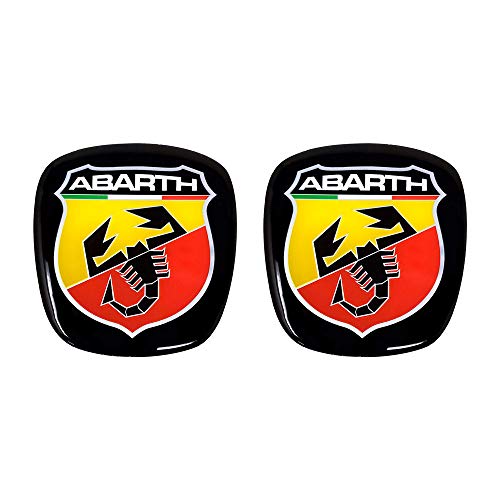 Abarth 32010 - Adhesivo 3D con logotipo delantero y trasero para Fiat 500 Abarth 32010 - Adhesivo 3D con logotipo delantero y trasero para Fiat 500