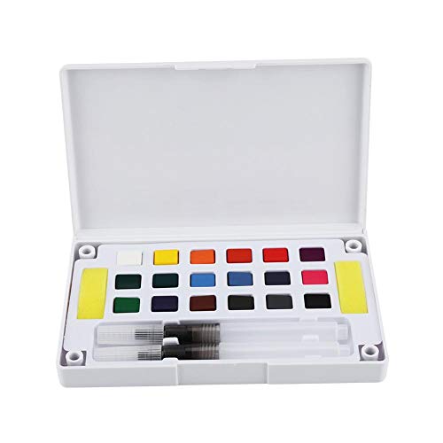 Acuarela Pintura Sólidos Pigmentos Arte Profesional Colores de Agua Set Variedad de Paleta Pintar Dibujo Colorido Dibujo de Campo Doodling(18 Color)