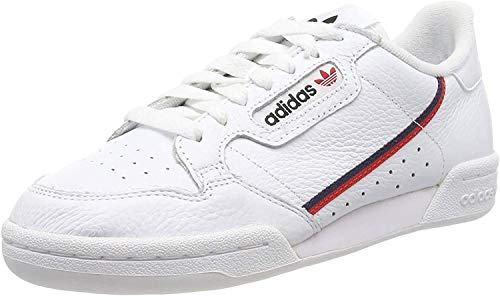 Adidas Continental 80, Zapatillas de Gimnasia Hombre, Blanco (FTWR White/Scarlet/Collegiate Navy FTWR White/Scarlet/Collegiate Navy), 40 2/3 EU