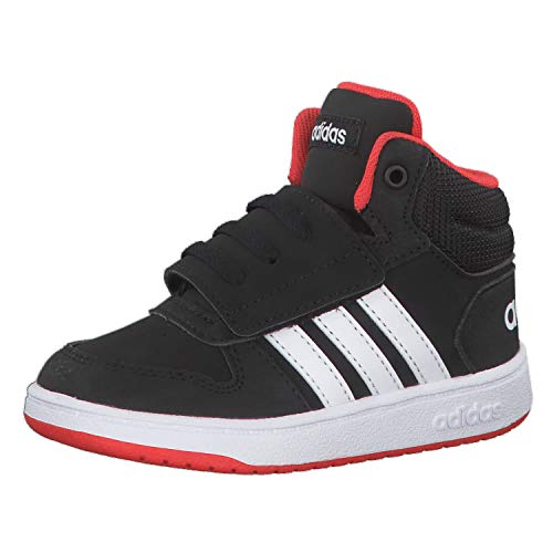 Adidas Hoops Mid 2.0 I, Zapatillas Unisex Niños, Multicolor (Core Black/FTWR White/Hi/Res Red S18 B75945), 24 EU