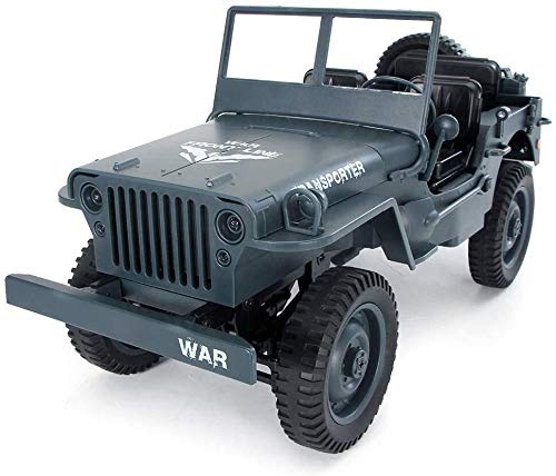 ADLIN Juguetes al aire libre for la Educación, Rc Camión Militar Escala 1:10 control remoto Ejército Off-Road 4Wd coche 2.4Ghz vehículo sobre orugas RTR adultos de juguete de regalo de Kidschildren ap