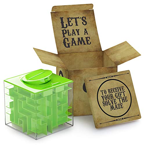 AGREATLIFE Caja Money Maze Laberinto De Dinero | Cubo Puzzle Rompecabezas | Idea Original para Regalar A Niños Y Adultos | Kit De Recompensa Reutilizable | Laberinto con Sorpresa | Lado 7.6 Cm, Verde AGREATLIFE Caja Money Maze Laberinto De Dinero | Cubo Puzzle Rompecabezas | Idea Original para Regalar A Niños Y Adultos | Kit De Recompensa Reutilizable | Laberinto con Sorpresa | Lado 7.6 Cm, Verde