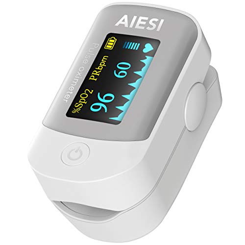 AIESI® Oxímetro de pulso Pulsioximetro de dedo profesional certificado con pantalla a COLOR ajustable A2 # Pilas # Funda # Manual usuario plurilingüe # Garantía 24 meses AIESI® Oxímetro de pulso Pulsioximetro de dedo profesional certificado con pantalla a COLOR ajustable A2 # Pilas # Funda # Manual usuario plurilingüe # Garantía 24 meses
