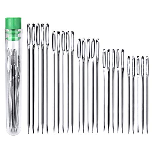AIEX 25 Piezas Agujas de Coser a Mano de Ojo Grande Agujas Grandes para Coser Ojos en un Tubo Transparente Juego de Agujas de Tapicería 4.2cm, 4.6cm, 5.2cm, 5.6cm, 6cm AIEX 25 Piezas Agujas de Coser a Mano de Ojo Grande Agujas Grandes para Coser Ojos en un Tubo Transparente Juego de Agujas de Tapicería 4.2cm, 4.6cm, 5.2cm, 5.6cm, 6cm