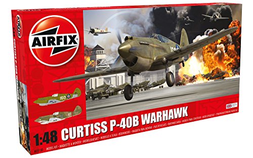 Airfix- Kit de modelismo, avión Curtiss P40B (Hornby A05130) Airfix- Kit de modelismo, avión Curtiss P40B (Hornby A05130)