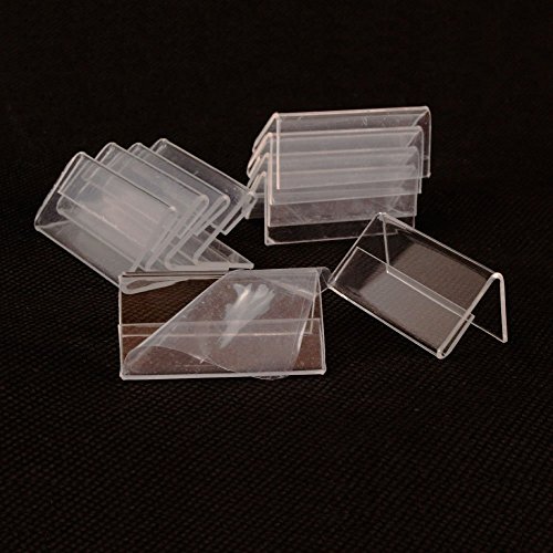 airgoesin 50pcs Mini señal – Soporte de pantalla tienda nombre tarjeta de mesa Top precio etiqueta etiqueta función de atril 4 cm x 2 cm