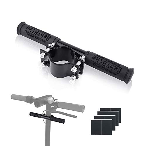 Ajustable Barra de Agarre para Niños, Manillar para Patinete Eléctrico,Aleación de Aluminio Extensor Soporte de Faro GPS para Xiaomi M365/pro (Negro)