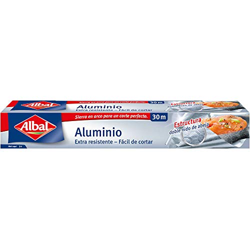 Albal Papel de aluminio, extra-resistente, fácil de cortar, 30 m