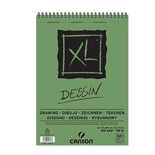 Álbum Espiral Microperforado, A4, 50 Hojas, Canson XL Dessin Ligero 160g Álbum Espiral Microperforado, A4, 50 Hojas, Canson XL Dessin Ligero 160g