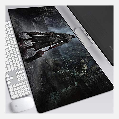 Alfombrilla de ratón Bloodborne de 900 x 400 mm, perfecta precisión y velocidad para juegos con base de 3 mm de grosor, para portátiles, PC, Q Alfombrilla de ratón Bloodborne de 900 x 400 mm, perfecta precisión y velocidad para juegos con base de 3 mm de grosor, para portátiles, PC, Q