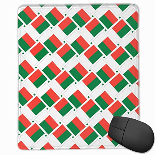 Alfombrilla para ratón Madagascar Flag Weave Gaming Alfombrilla para ratón Diseño Personalizado Antideslizante 25 x 30 x 0.3 CM