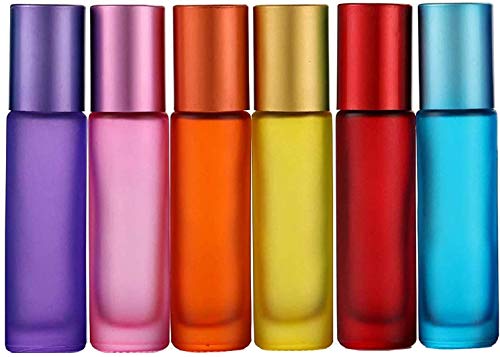 Alledomain, 6 unidades, botellas de 10 ml de aceites esenciales, vacías, con bola de acero inoxidable, incluye 1 gotero y abridor Alledomain, 6 unidades, botellas de 10 ml de aceites esenciales, vacías, con bola de acero inoxidable, incluye 1 gotero y abridor