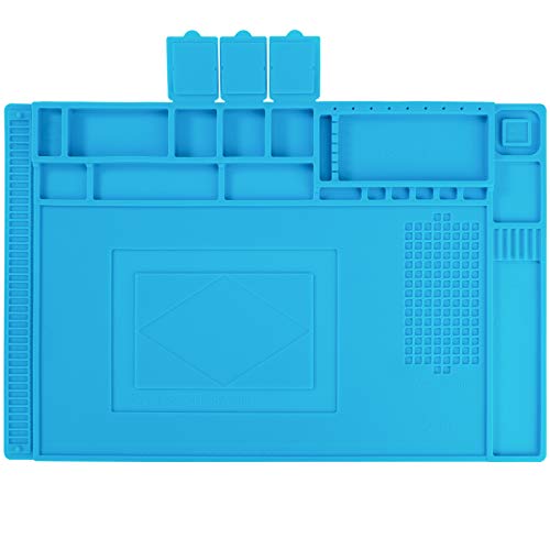 Almohadilla Soldadura de Silicón Alfombrilla de Trabajo Resistente al Calor Tapete de Reparación Magnético para Reparar Teléfono Electrónica 45 x 30cm Almohadilla Soldadura de Silicón Alfombrilla de Trabajo Resistente al Calor Tapete de Reparación Magnético para Reparar Teléfono Electrónica 45 x 30cm