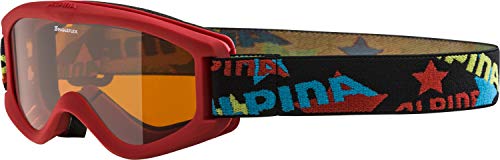 Alpina Skibrille Carvy 2.0, Gafas infatiles de esquí, Rojo (rot slt 451), Talla única