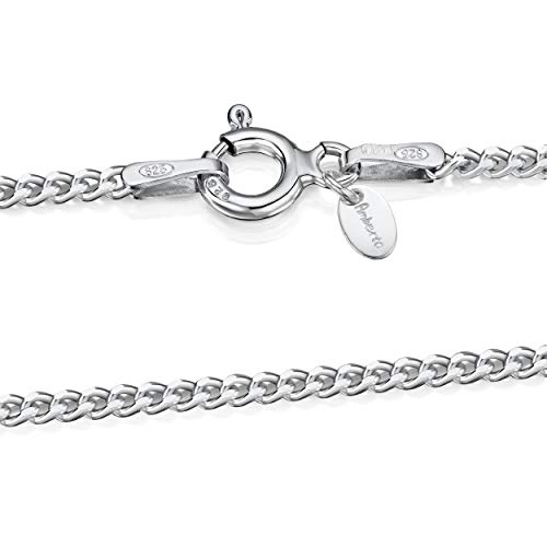 Amberta Cadena Barbada en Plata de Ley 925 1.5 mm: 70 cm Amberta Cadena Barbada en Plata de Ley 925 1.5 mm: 70 cm