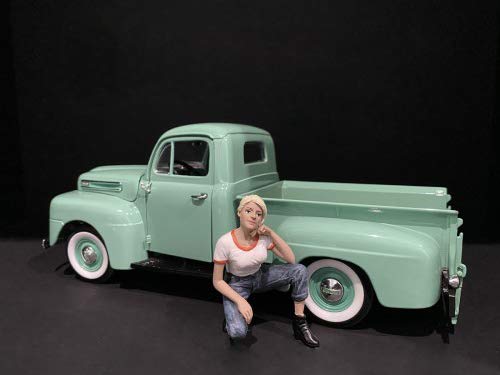 American Diorama 38337 - Figura decorativa para niña de coche en Tee Michelle para modelos a escala 1/24