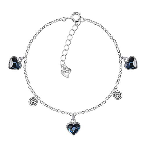 Amilril Pulseras, 925 Plata de Ley Amor Corazon Pulsera Original Joyeria, Moda el Joyas, Regalos Navidad, Cadena Extensible Ajustable Amilril Pulseras, 925 Plata de Ley Amor Corazon Pulsera Original Joyeria, Moda el Joyas, Regalos Navidad, Cadena Extensible Ajustable