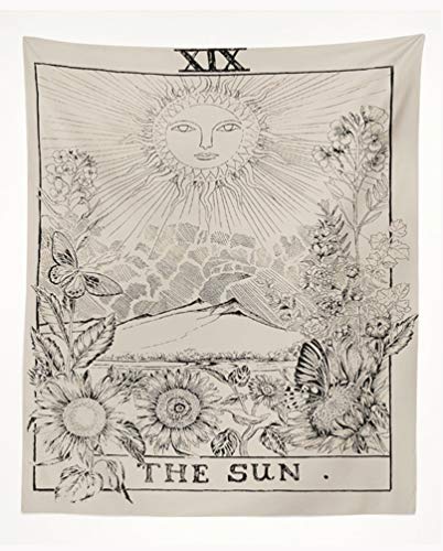 Amkun Tarot de pared The Moon The Star and The Sun Tapiz Europa Divinación Tapiz para colgar en la pared Decoración del hogar para sala de estar dormitorio hogar decoración, The Sun, 59"×82" Amkun Tarot de pared The Moon The Star and The Sun Tapiz Europa Divinación Tapiz para colgar en la pared Decoración del hogar para sala de estar dormitorio hogar decoración, The Sun, 59"×82"