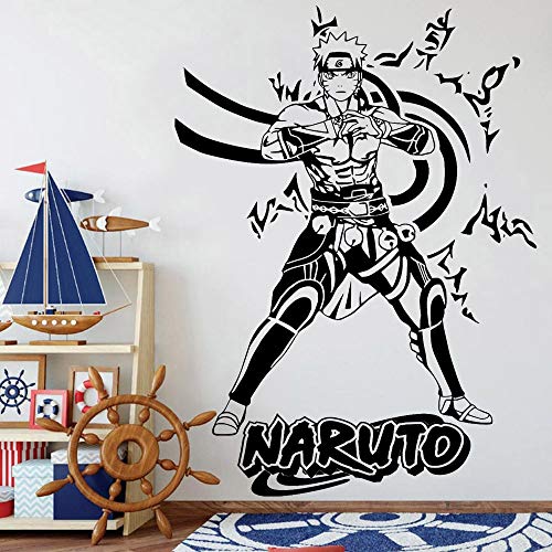 Anime Cartoon Comics Manga Naruto Shippuden Uzumaki Naruto Ninja Etiqueta de la pared Etiqueta engomada del coche Vinilo Calcomanía Boy Fans Dormitorio Sala de estar Decoración para el hogar Mura