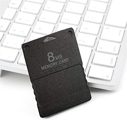 ankunlunbai Tarjeta de memoria de 8 MB de diseño compacto, color negro, compatible con Playstation 2 PS2, tarjeta de memoria negra de 8 MB