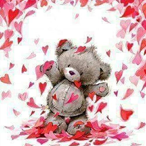 ANnjab DIY Bordado de Diamantes Completo Oso de Amor, Oso de Dibujos Animados Mosaico de Diamantes de imitación Pintura de Diamantes decoración Regalo Cuadrado 50x50 cm ANnjab DIY Bordado de Diamantes Completo Oso de Amor, Oso de Dibujos Animados Mosaico de Diamantes de imitación Pintura de Diamantes decoración Regalo Cuadrado 50x50 cm