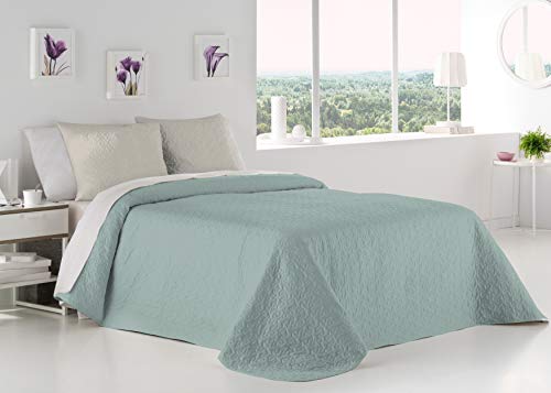 ANTILO TEXTIL Colcha BOUTI Reversible Palermo (BEIG/Agua, 180X270 (+1 Funda Cojín 50x70)) ANTILO TEXTIL Colcha BOUTI Reversible Palermo (BEIG/Agua, 180X270 (+1 Funda Cojín 50x70))