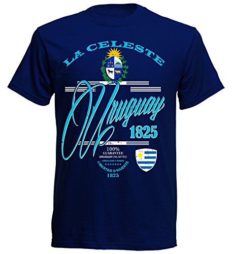 aprom Uruguay Navy Original X9 - Camiseta de manga corta, diseño de la Copa Mundial azul marino XXL