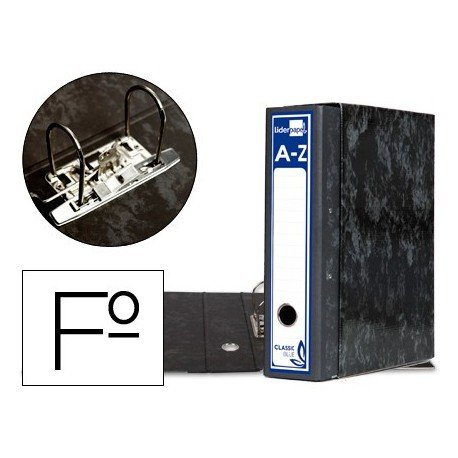 Archivador De Palanca Liderpapel Carton Forrado Folio Jaspeado Negro Con Caja Classic Blue Archivador De Palanca Liderpapel Carton Forrado Folio Jaspeado Negro Con Caja Classic Blue