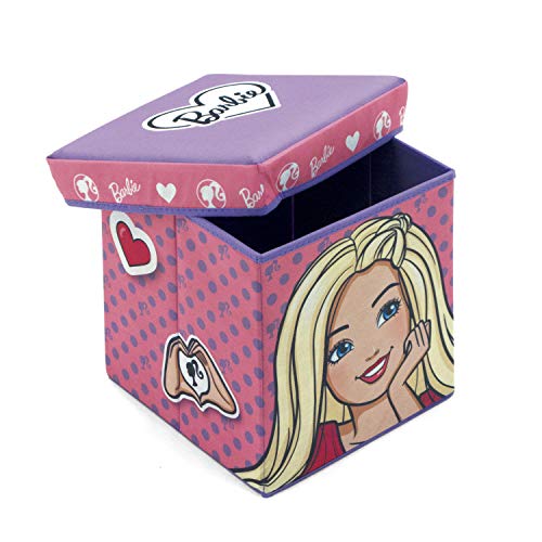 ARDITEX Taburete Barbie-Storage 30 x 30 x 30 cm, Color Rosa Oscuro, tamaño Mediano