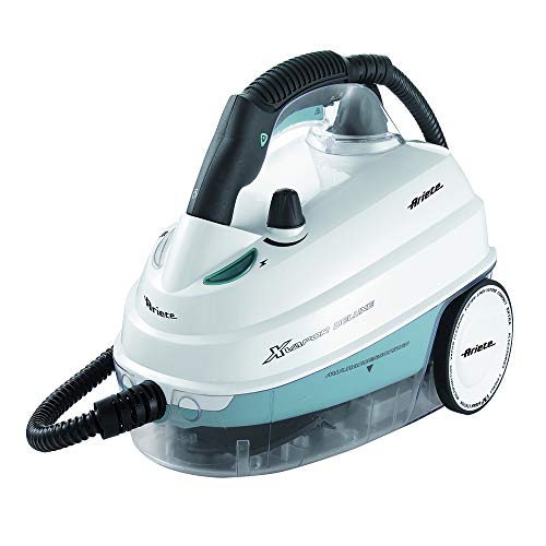 Ariete 4146 Limpiadora de Vapor, 5 Bars de Presión, Potencia 1500 W, Autonomía 55 min., color blanco y detalles en azul Ariete 4146 Limpiadora de Vapor, 5 Bars de Presión, Potencia 1500 W, Autonomía 55 min., color blanco y detalles en azul