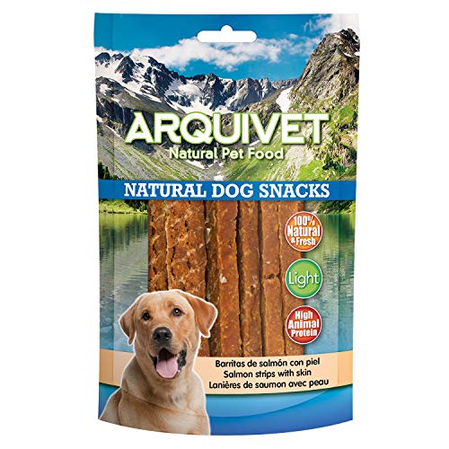 Arquivet Snack para perros Barritas de salmón con piel 100 g