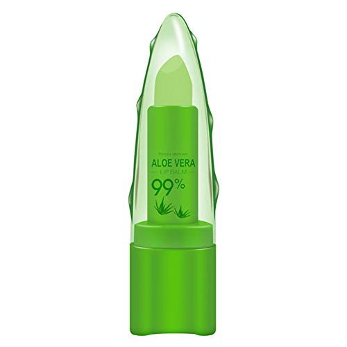 ARTIFUN Bálsamo Labial 99% Aloe Vera Jabón, Temperatura Cambio de Color Lápiz Labial Imprimación Exfoliante Hidratación Salvar Labios Secos Bálsamo Labial