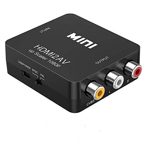 Asbter HDMI a AV RCA Adaptador / Conversor HDMI a AV RCA / HDMI a AV RCA Conversor para TV Sky Reproductor de HD DVD PS3 Xbox 360 DVR