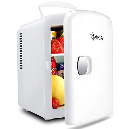 AstroAI Mini Refrigerador, Mini Nevera Portátil para el Skincare 4L 6 Latas de Refrescos, Mini Neveras 220V/12V para Enfriar y Calentar (Blanco) AstroAI Mini Refrigerador, Mini Nevera Portátil para el Skincare 4L 6 Latas de Refrescos, Mini Neveras 220V/12V para Enfriar y Calentar (Blanco)
