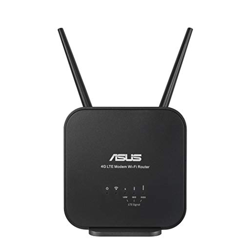 ASUS 4G-N12 B1 - Router WiFi 4G LTE N300 Alternativa a Fibra/ADSL (Antenas externas Removibles, Compatible con Todos los operadores, Red de Invitados)