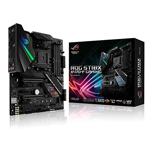 Asus ROG STRIX X470-F GAMING AMD AM4 X470 ATX - Placa base gaming con M.2 heatsink, Aura Sync RGB iluminación LED, DDR4 3600MHz , dual M.2, SATA 6Gb/s y USB 3.1 Gen 2 Asus ROG STRIX X470-F GAMING AMD AM4 X470 ATX - Placa base gaming con M.2 heatsink, Aura Sync RGB iluminación LED, DDR4 3600MHz , dual M.2, SATA 6Gb/s y USB 3.1 Gen 2