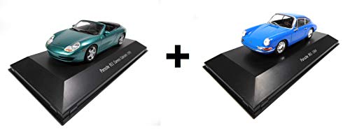 Atlas 2 Coches 1/43 Compatible con Porsche : 901 of 1964 Blue + 911 Carrera 2 Cabriolet (996) 1999 Green (4001 + 4017) Atlas 2 Coches 1/43 Compatible con Porsche : 901 of 1964 Blue + 911 Carrera 2 Cabriolet (996) 1999 Green (4001 + 4017)
