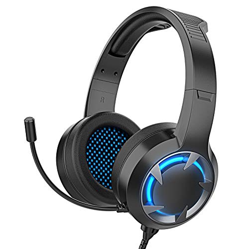 Auriculares Gaming para Xbox One PS4,Cascos Gaming Portátiles y Cancelación de Ruido con Luz LED Colocar,con Micrófono Flexible,Gaming Headset con Conector de 3,5 mm para PC/Nintendo Switch/Mac(Negro) Auriculares Gaming para Xbox One PS4,Cascos Gaming Portátiles y Cancelación de Ruido con Luz LED Colocar,con Micrófono Flexible,Gaming Headset con Conector de 3,5 mm para PC/Nintendo Switch/Mac(Negro)