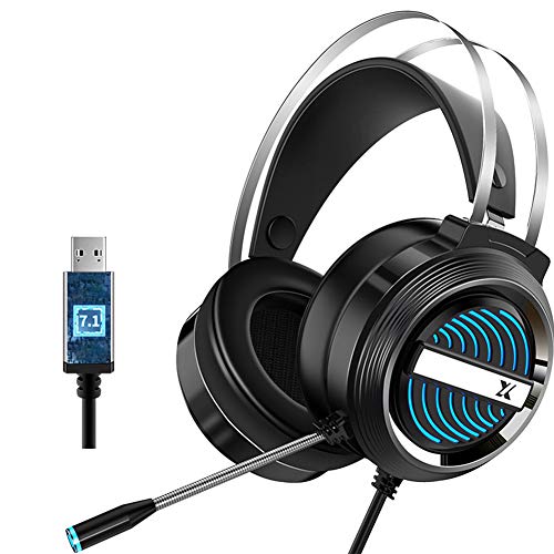 Auriculares Gaming Ps4, Auriculares Para Videojuegos Con MicróFono, ReduccióN De Ruido, Sonido Envolvente, Auriculares Diadema Con 3.5Mm Jack Con Luz Led, Para Ps4, Pc, Xbox One,Negro,version 7.1 Auriculares Gaming Ps4, Auriculares Para Videojuegos Con MicróFono, ReduccióN De Ruido, Sonido Envolvente, Auriculares Diadema Con 3.5Mm Jack Con Luz Led, Para Ps4, Pc, Xbox One,Negro,version 7.1