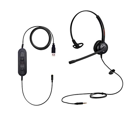 Auriculares USB para computadora con micrófono con cancelación de ruido para Skype, equipos, seminarios web, Dragon, Zoom,Lync, auriculares para teléfono celular de 3,5 mm con micrófono para tabelets Auriculares USB para computadora con micrófono con cancelación de ruido para Skype, equipos, seminarios web, Dragon, Zoom,Lync, auriculares para teléfono celular de 3,5 mm con micrófono para tabelets