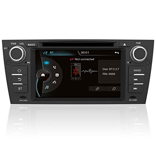 AWESAFE Radio Coche 7 Pulgadas con Pantalla Táctil 2 DIN para BMW Serie 3 E90/E91/E92/E93, Autoradio con Bluetooth/GPS/FM/RDS/CD DVD/USB/SD/RCA, Apoyo Mandos Volante, Mirrorlink y Aparcamiento