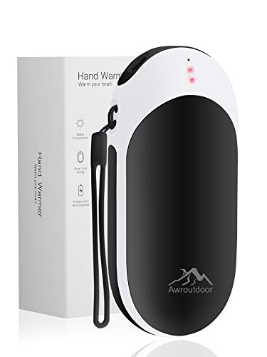 Awroutdoor Calentador de Mano Recargable,9000mAh Calentadores de Manos Bolsillo USB,Banco de Energía Power Bank Calentador de Mano eléctrico de Reutilizable para Esquiar, Acampar, Caminar Awroutdoor Calentador de Mano Recargable,9000mAh Calentadores de Manos Bolsillo USB,Banco de Energía Power Bank Calentador de Mano eléctrico de Reutilizable para Esquiar, Acampar, Caminar