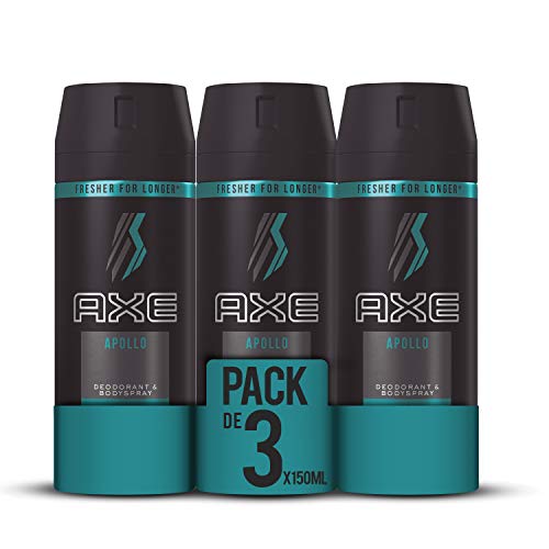 AXE Apollo - Desodorante Bodyspray para hombre, 48 horas de protección, 150 ml, pack de 3 AXE Apollo - Desodorante Bodyspray para hombre, 48 horas de protección, 150 ml, pack de 3