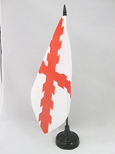 AZ FLAG Bandera de Mesa del DUCADO DE BORGOÑA 21x14cm - BANDERINA de DESPACHO DUCHÉ DE Bourgogne - Francia 14 x 21 cm