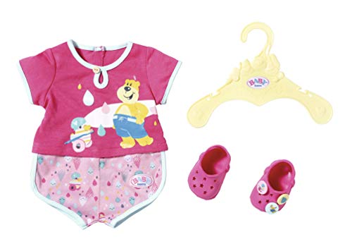 Baby Born Bath Pyjamas & Clogs 43cm Pijamas y Zuecos (43 cm), Color Rosa. (Zapf Creation 827437)
