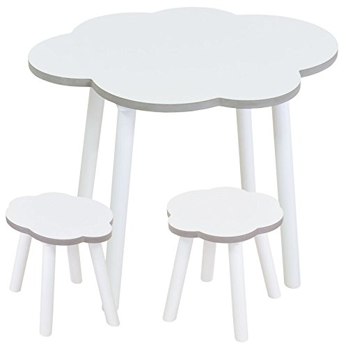 Bainba Mesa Y Sillas Infantil Nube, 60 Cm Ancho X 475 Cm Fondo X 45 Cm Alto X 16 Cm Espesor Bainba Mesa Y Sillas Infantil Nube, 60 Cm Ancho X 475 Cm Fondo X 45 Cm Alto X 16 Cm Espesor