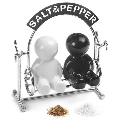 Balvi - See-Saw Set de Sal y Pimienta para la Mesa. Original Conjunto de salero y pimentero con Forma de balancín