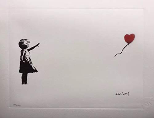 Banksy Girl with Balloon Litografía (Print) firmada y numerada livrée con Certificado – 28 x 38 cm Banksy Girl with Balloon Litografía (Print) firmada y numerada livrée con Certificado – 28 x 38 cm