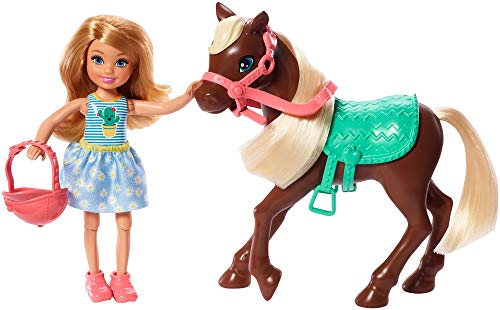 Barbie Chelsea, Muñeca Rubia con Pony y Accesorios (GHV78) , color/modelo surtido